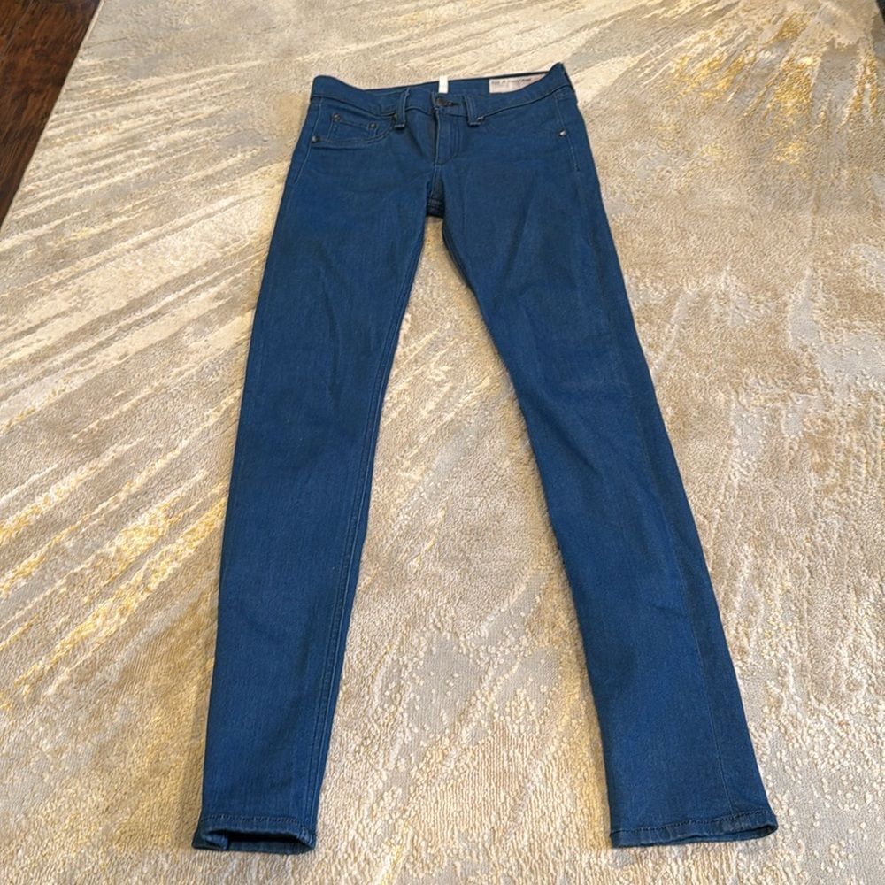 Rag & Bone for INTERMIX Cotton Stretch Skinny jegging Pants Blue Sz 26 EUC